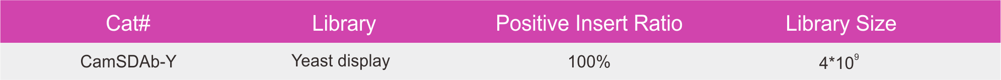 Yeast dispaly based Naïve VHH Library from Camel